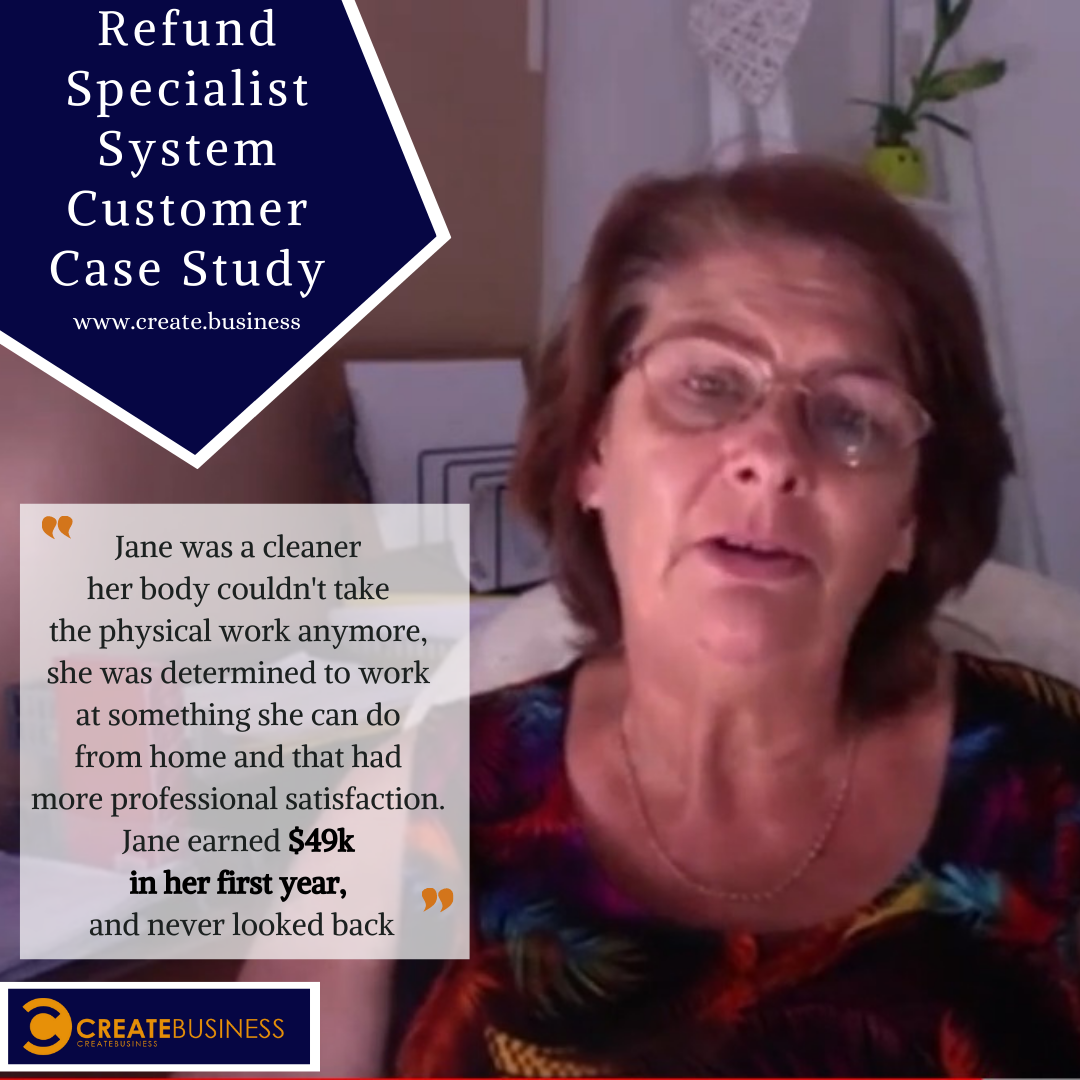 Case study: Jane earned $49k in her first year as a Refund Specialist